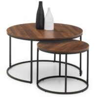 Bellini Round Nesting Coffee Table - Walnut-0