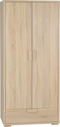 Cambourne 2 Door 1 Drawer Wardrobe Sonoma Oak Effect Veneer-0