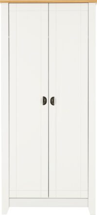 Ludlow 2 Door Wardrobe White/Oak Lacquer-0