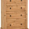 Corona 4 Drawer Chest Distressed Waxed Pine-0