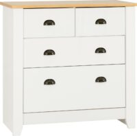 Ludlow 2+2 Drawer Chest White/Oak Lacquer-0