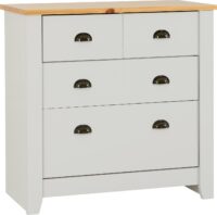 Ludlow 2+2 Drawer Chest Grey/Oak Lacquer-0