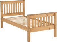 Monaco 3' Bed High Foot End Distressed Waxed Pine-56257