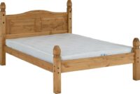 Corona 4'6" Bed Low Foot End Distressed Waxed Pine-0