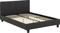 Prado 4'6" Bed Brown Faux Leather-0