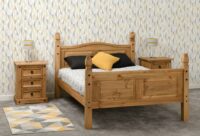 Corona 5' Bed High Foot End Distressed Waxed Pine-55753