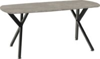 Athens Oval Coffee Table Concrete Effect/Black-0