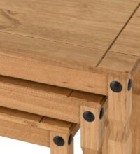 Corona Nest Of Tables Distressed Waxed Pine-55337