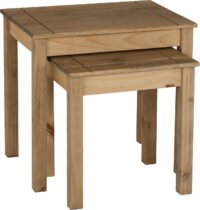 Panama Nest of 2 Tables Natural Wax-0