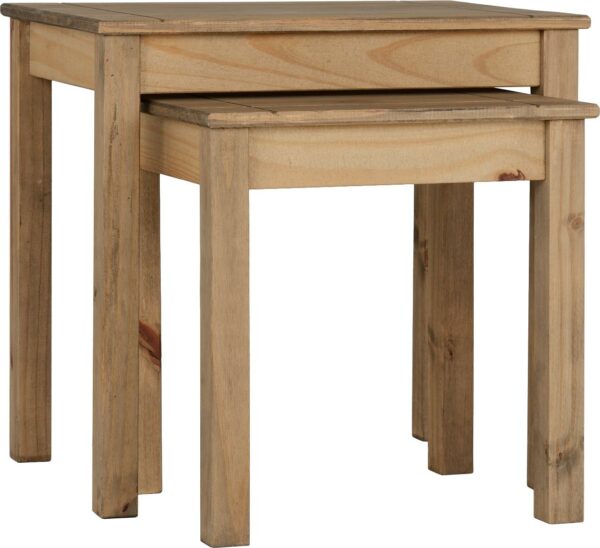 Panama Nest of 2 Tables Natural Wax-55322