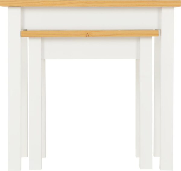 Ludlow Nest of Tables White/Oak Lacquer-55313