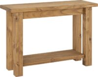 Tortilla Console Table Distressed Waxed Pine-0