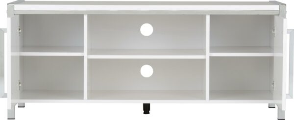 Charisma 2 Door TV Unit White Gloss/Chrome-55167