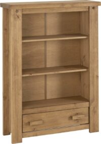 Tortilla 1 Drawer Bookcase Distressed Waxed Pine-0