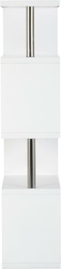 Charisma 5 Shelf Unit White Gloss/Chrome-54993