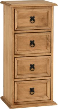 Corona 4 Drawer CD Chest Distressed Waxed Pine-0