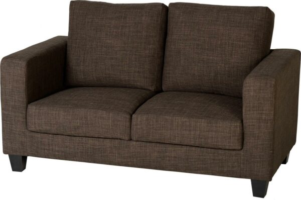Tempo Two Seater Sofa-in-a-Box Dark Brown Fabric-0