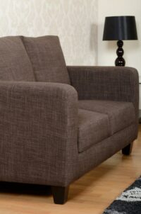 Tempo Two Seater Sofa-in-a-Box Dark Brown Fabric-54945