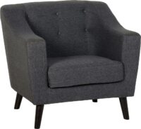 Ashley 1 Seater Sofa Dark Grey Fabric-0