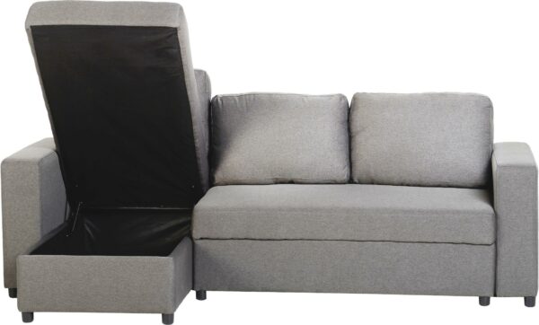 Dora Corner Sofa Bed Light Grey Fabric-54920