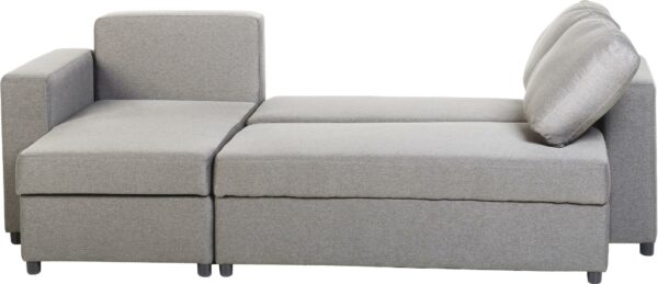 Dora Corner Sofa Bed Light Grey Fabric-54922