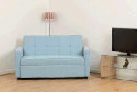 Astoria Sofa Bed Light Blue Fabric-54904