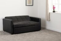 Astoria Sofa Bed Black Faux Leather-54848