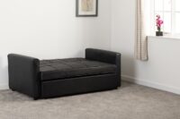 Astoria Sofa Bed Black Faux Leather-54850