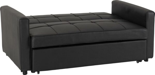 Astoria Sofa Bed Black Faux Leather-54855