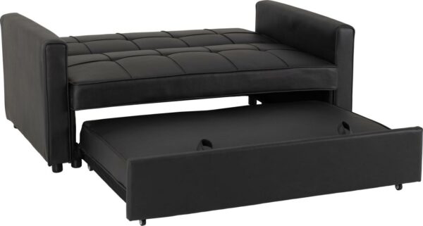 Astoria Sofa Bed Black Faux Leather-54856