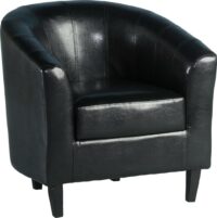 Tempo Tub Chair Black Faux Leather-0