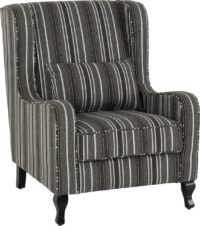 Sherborne Fireside Chair Grey Stripe Fabric-0