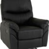 Capri Reclining Chair Black Faux Leather-0