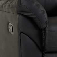 Capri Reclining Chair Black Faux Leather-54780