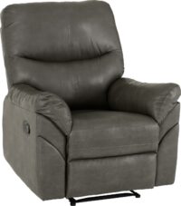Capri Reclining Chair Grey Faux Leather-0