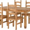 Corona Extending Dining Set (4 Chairs) Distressed Waxed Pine-0