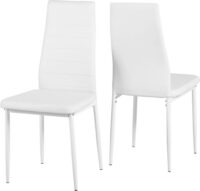 Abbey Chair White Faux Leather-0