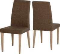 Milan Chair Brown Fabric-0