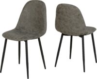 Athens Chair Grey Faux Leather-0