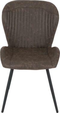 Quebec Chair Brown Faux Leather-0