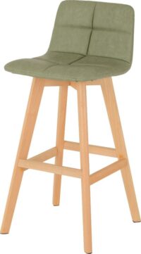 Darwin Bar Chair (PAIR) Green Faux Leather-0