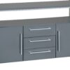 Charisma 2 Door 3 Drawer Sideboard Grey Gloss/Chrome-0
