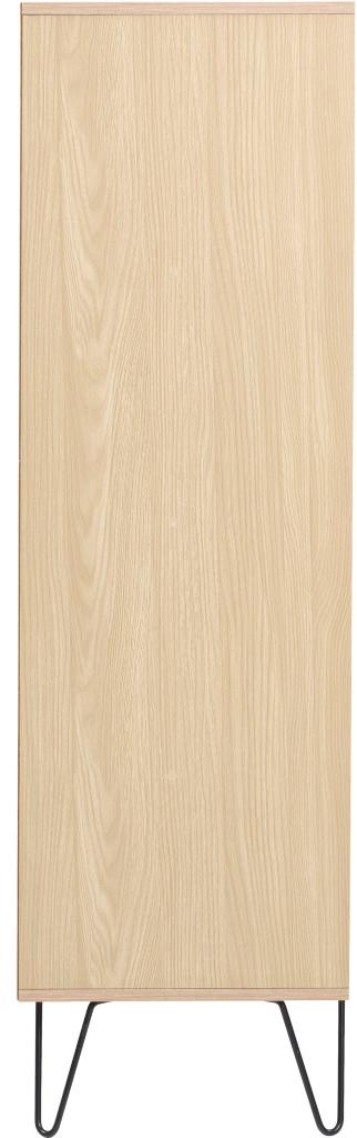 Bergen Tall Sideboard/Wine Rack Oak Effect/White/Grey-53960